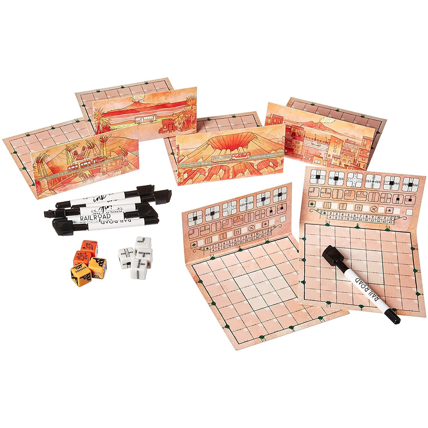Railroad Ink: Blazing Red Edition Board Game - Zippigames