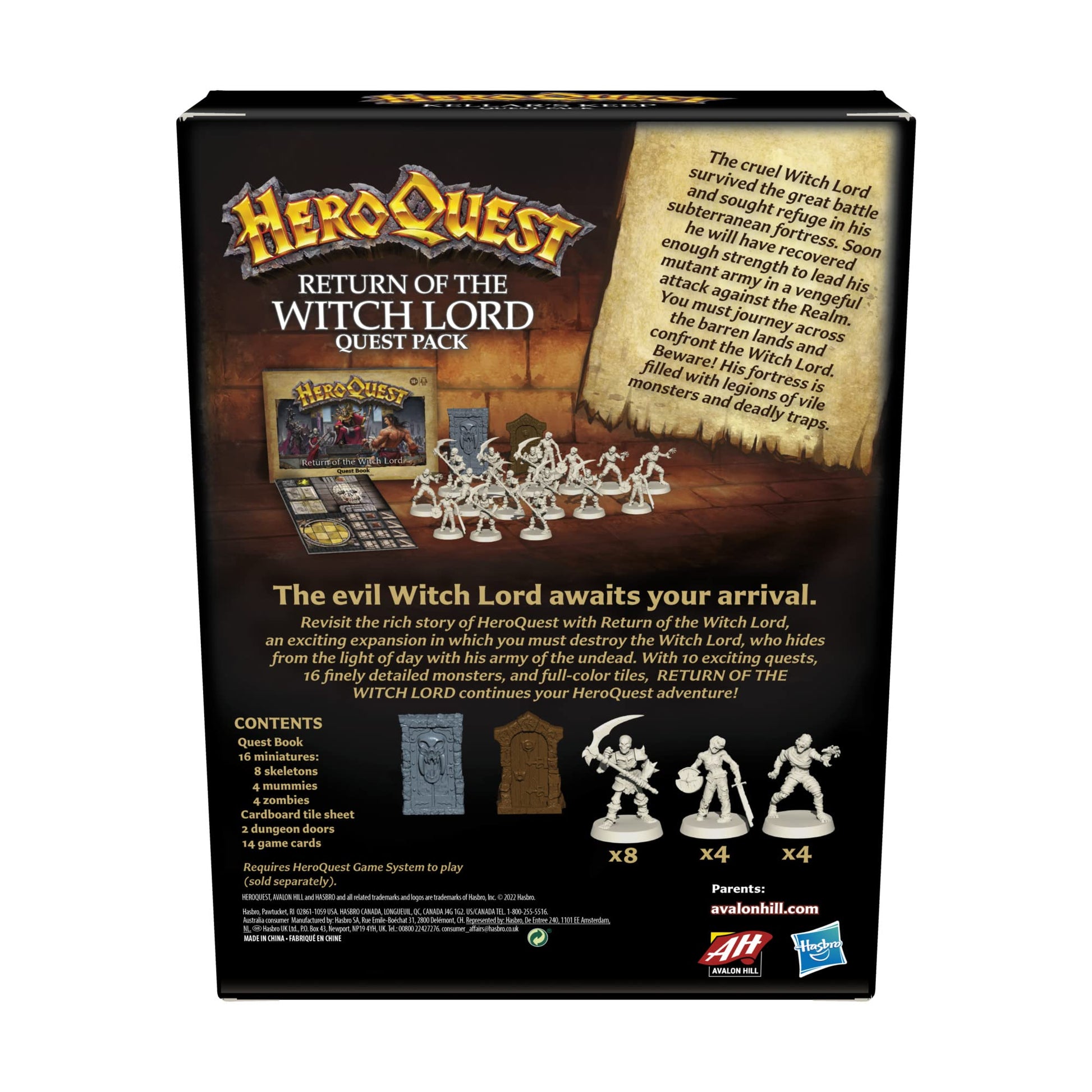 My Little Pony Avalon Hill HeroQuest Return of the Witch Lord Quest Pack, for Ages 14 and Up, Requires HeroQuest Game System to Play - Zippigames